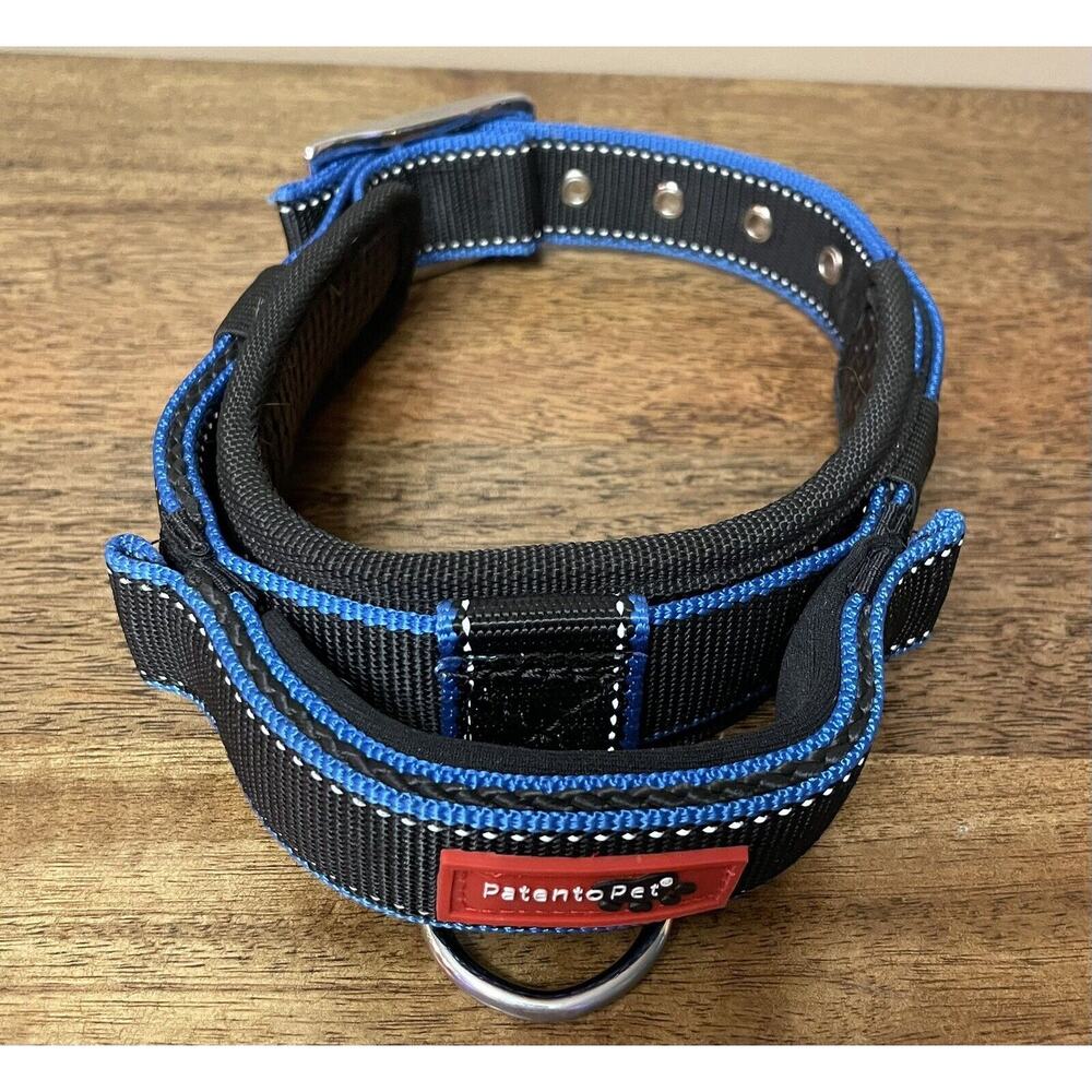 Patento Pet Retractable Dog Puppy Collar with Integrated Leash & Grab Handle
